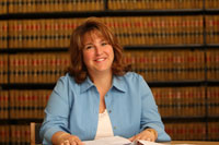 Cheryl Jones in the law library